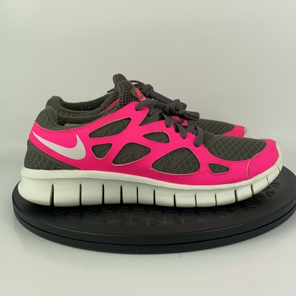 Nike Free Run+ 2 Pink/Gray Athletic Running Shoes 443816-206 Women's Size 7 - Picture 4 of 12